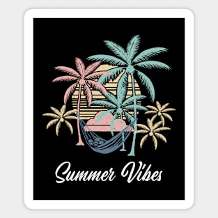 Summertime - Retro Summer Vibes (White) Magnet